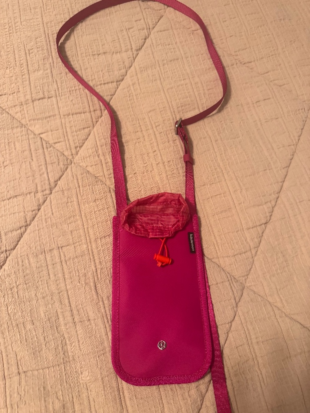 Lululemon Cinch Crossbody Bag Pink Drawstring